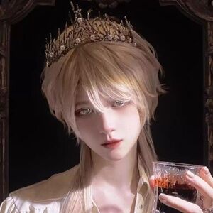 Gold Crown Headpiece with Pearl Accents